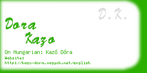 dora kazo business card